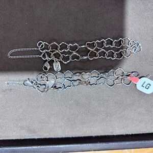 James Avery Connected Hearts Bracelet in Silver & Bronze-Large